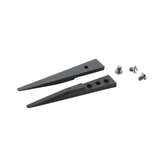 ESD Ceramic Tweezer Tips, Style 2A, Zirconia Tips for 2AZJK.SA, Round, Flat, 1.6" redirect to product page